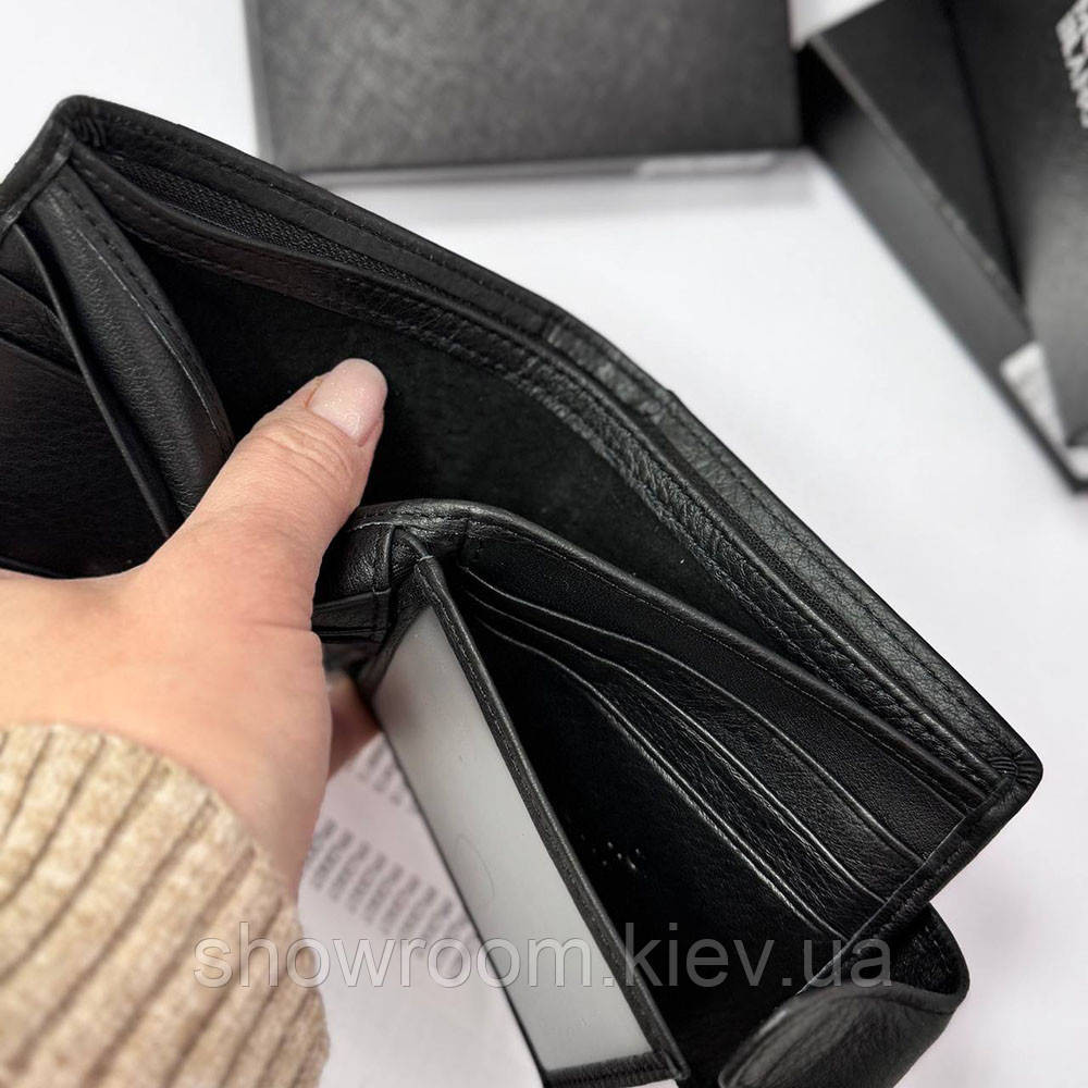 Чоловічий шкіряний гаманець на кнопці Montblanc (2081) подарункова упаковка Київ - фото 3