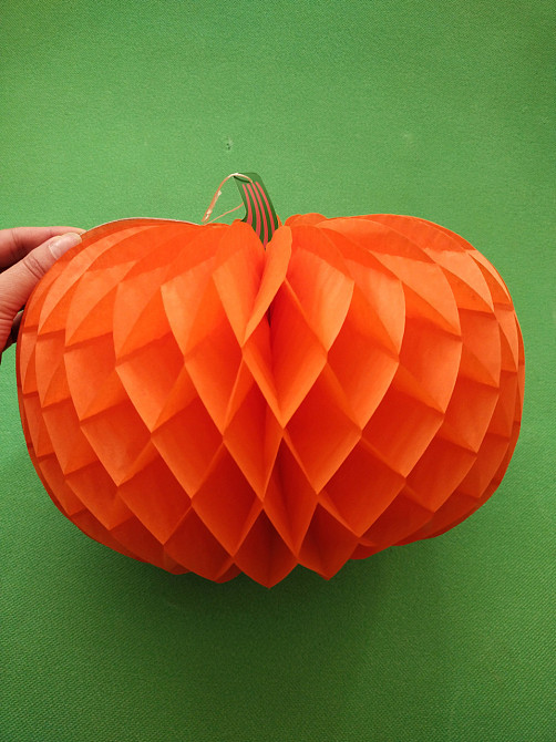 Гирлянда тыква на Хэллоуин соты 30 см оранжевый Киев - изображение 2