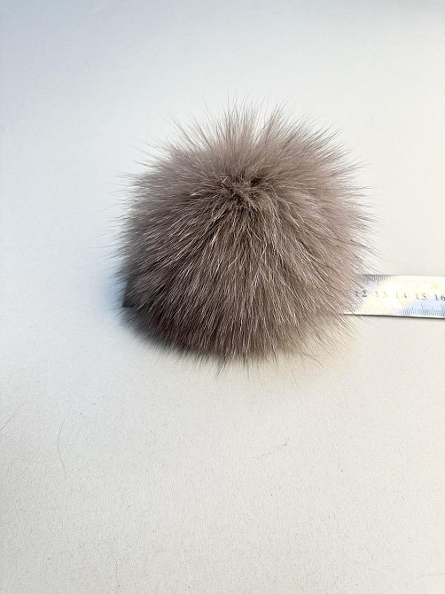 Помпон з натурального хутра песця Середній соболь Харків - фото 3