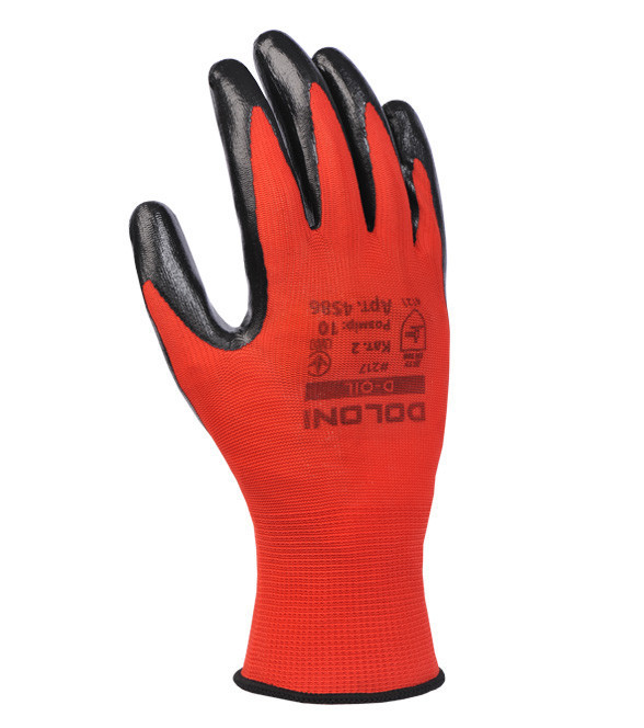 Doloni рукавички робочі трикотажні з нітриловим покриттям, розмір 8, D-Oil 4585 Рівне - фото 3