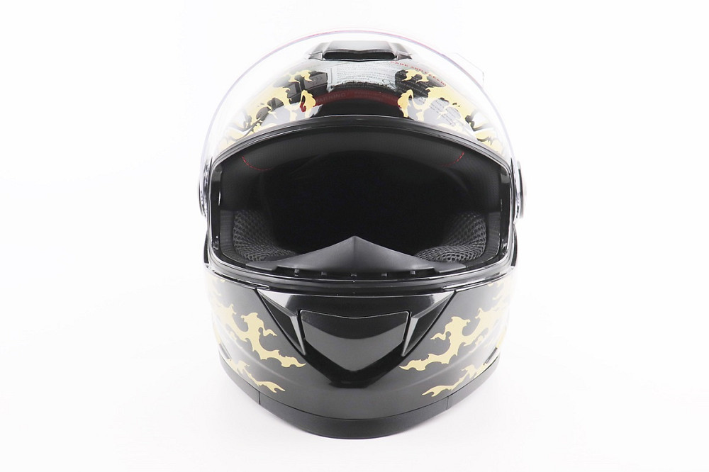 Шолом інтеграл, закритий BLD-М65 S (55-56см), ЧОРНИЙ/ЗОЛОТИСТО-СІРИЙ "Totem" Київ - фото 5