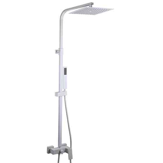 Душова система TOPAZ ODISS TO 18802-H66-WW без вилива, квадратна штанга БІЛА матова  Н-130см Киев
