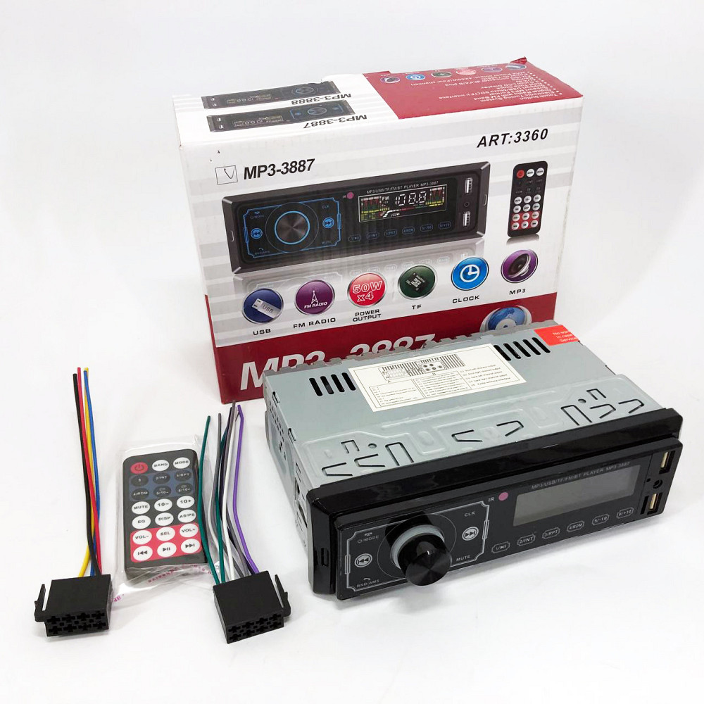 Автомобільна магнітола стерео звук, Автомобільні магнітоли 1din, Автомагнітола з мульти підсвічуванням OM-21 Львів - фото 12