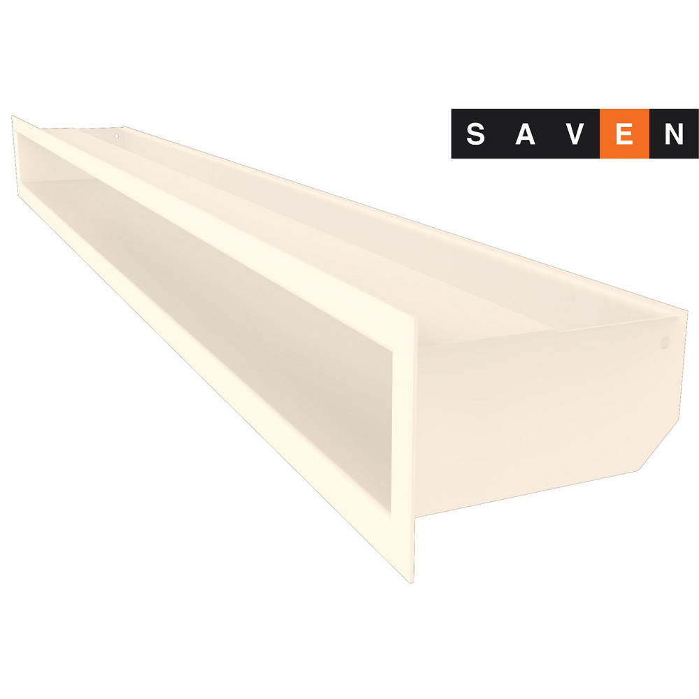 Вентиляційна решітка для каміна SAVEN Loft 90х1000 кремова Львів - фото 1