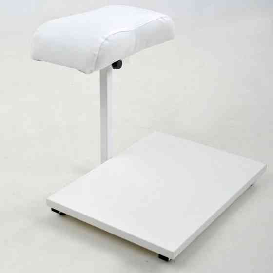 Педикюрная подставка с белой полочкой, белый металл Киев