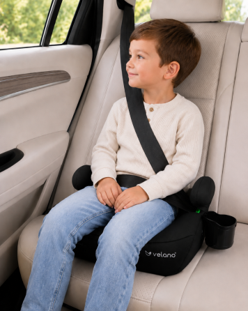 Бустер VELANO Primo i-Size 125-150 см, ISOFIX + підсклянник, black Київ