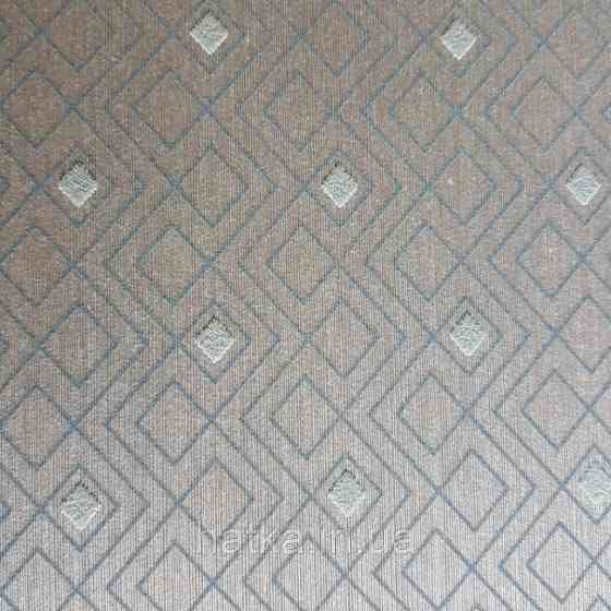 Текстильні шпалери на флізеліновій основі Cador Rasch Textil 086606 бежева основа ромби геометрія блакитні Київ