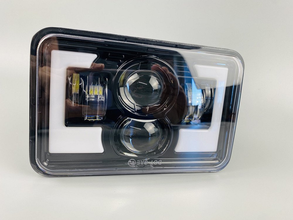 Фара LED прямокутна 95W ближній + дальній + повороти + габарит Мукачево - фото 6