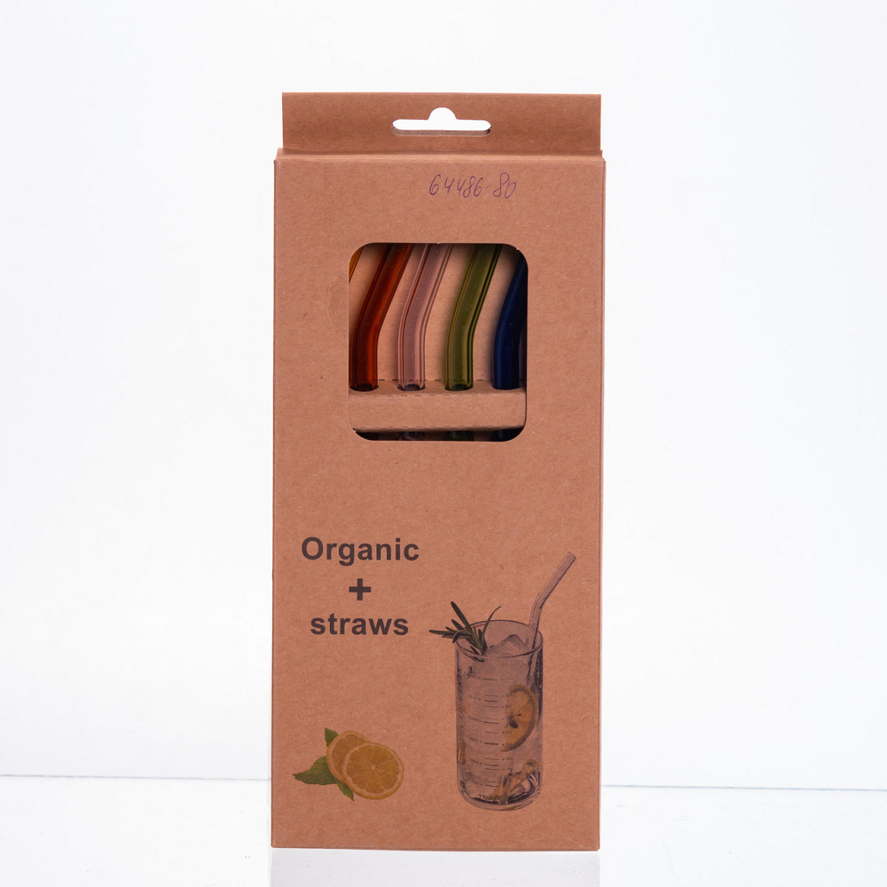 Набор стеклянных трубочек с щеткой (5 шт + 1) Киев - изображение 2