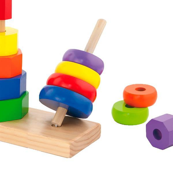 Набір дерев'яних пірамідок Viga Toys Три фігури (50567) Харків - фото 11