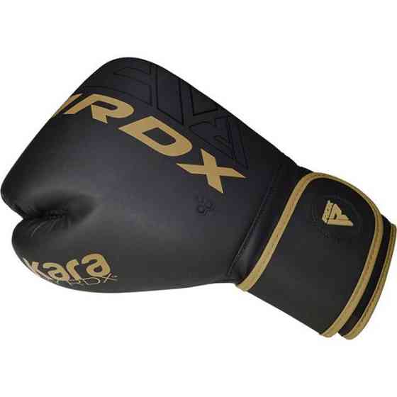 Боксерські рукавиці RDX F6 Kara Matte Golden 6 унцій (капа в комплекті) Кам'янське