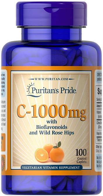 Вітамін С з біофлавоноїдами Puritan's Pride Vitamin C 1000 мг 100 таб Київ - фото 1