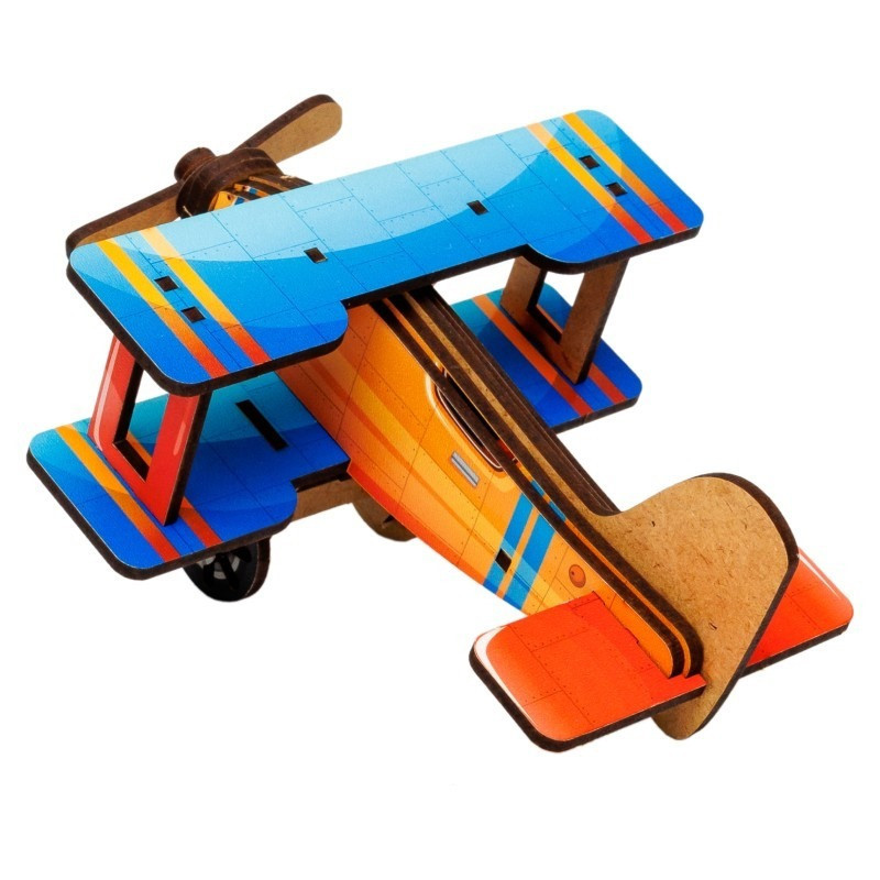 Дитячий дерев'яний 3D конструктор "Турбо планер" Puz-00959, 27 деталей Вінниця - фото 3
