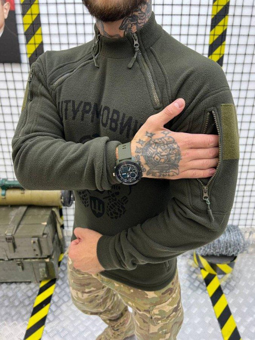 Тактическая флисовка штурмовик олива для мужчин Одесса - изображение 8