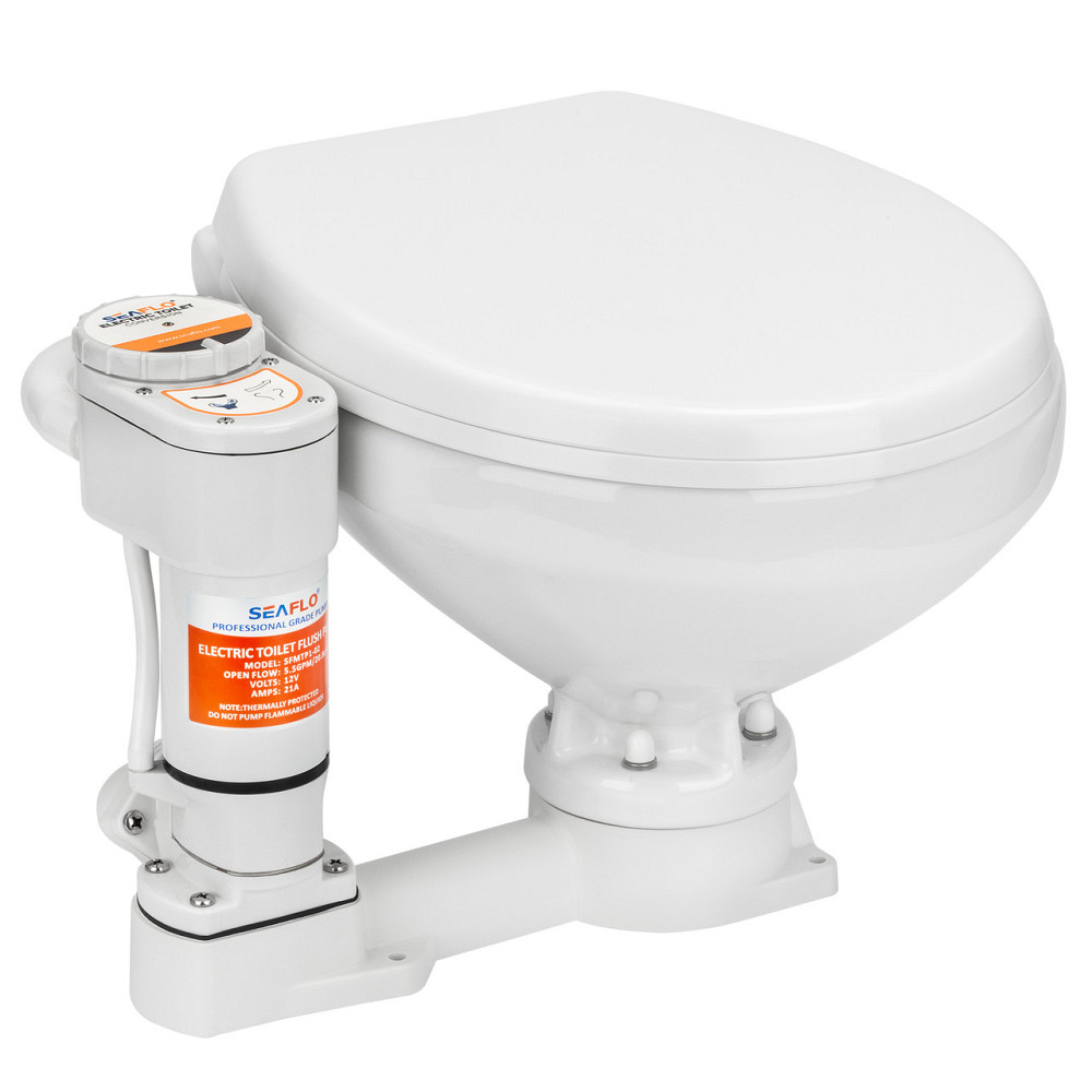 Електричний конверсійний туалет SEAFLO стандартний розмір 12 В SFMTE1-02-R Київ - фото 1
