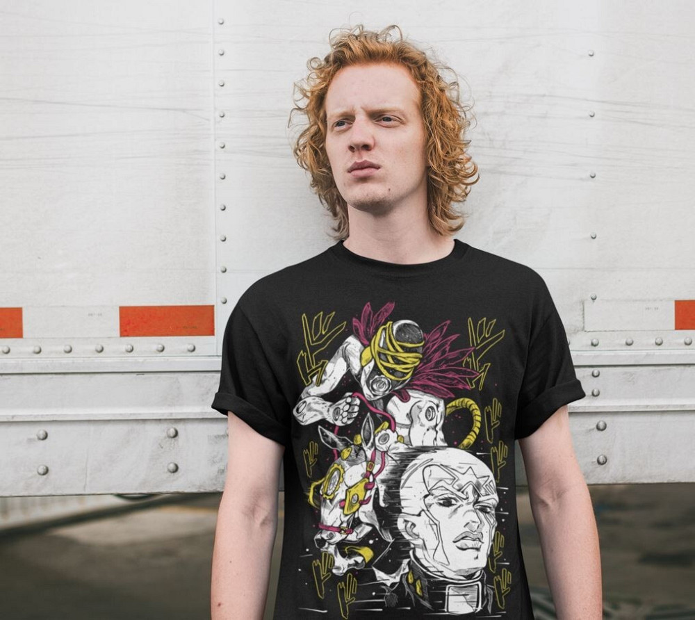 Футболка мужская аниме Маде Ін Хеавен Джоджо оверсайз (S/M/L) Черний AnimeJ0985 Днепр - изображение 3