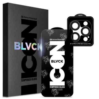 Стекло защитное Armorstandart Supreme Plus Black Icon Apple iPhone 13 Pro Max (ARM68070) Винница