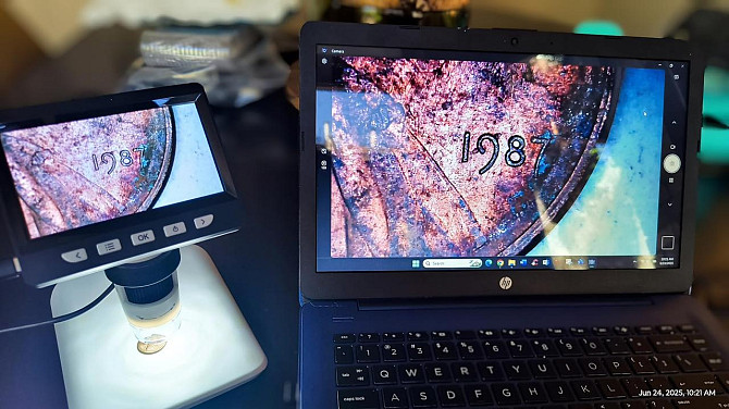 Цифровой микроскоп Aopick 4.3” LCD 1000X с подсветкой для монет плат часов детей исследований для Wi Киев - изображение 9