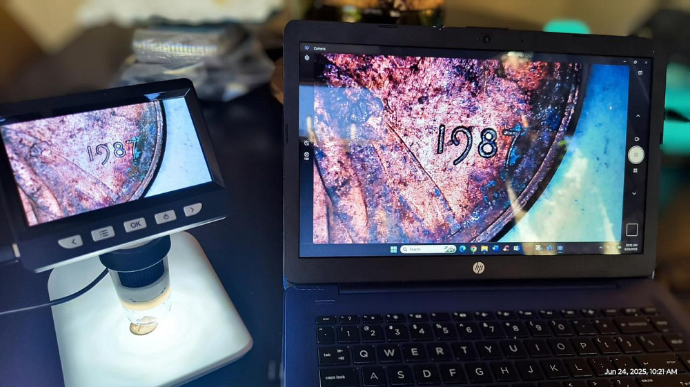 Цифровий мікроскоп Aopick 4.3” LCD 1000X з підсвіткою, USB для монет плат дітей годинників досліджень Windows Mac Київ - фото 9