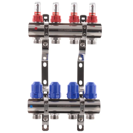 Колекторний блок з витратомірами Koer KR.1110-04 1"x4 ways   ( KR2641 ) 31369 Харків
