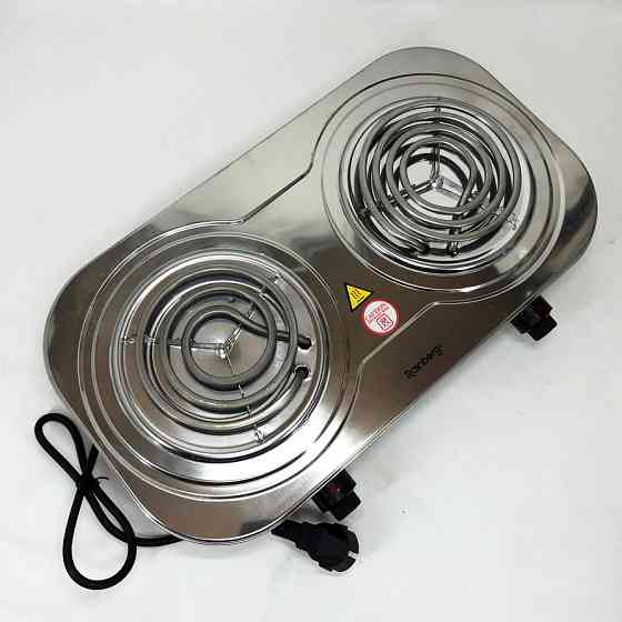 Настільна електроплита Rainberg, Електроплита 2 конфорки, Міні-плита для дому Комфорочна PW-27 Львів