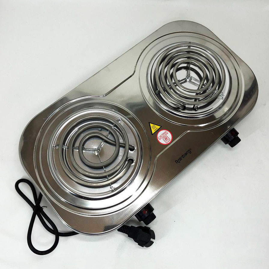 Настільна електроплита Rainberg, Електроплита 2 конфорки, Міні-плита для дому Комфорочна PW-27 Львів - фото 4