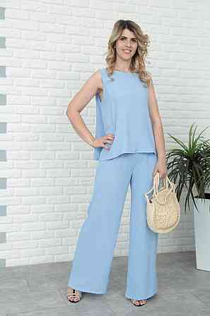 Летний костюм со штанами палаццо 