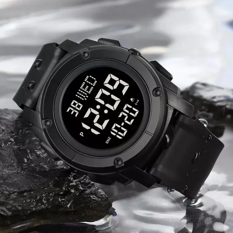 Чоловічий спортивний наручний годинник Skmei 1853 (Чорний з чорним циферблатом) Вінниця - фото 5