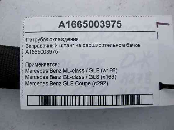 Mercedes-Benz  A1665003975 Патрубок охолодження - заправний шланг на розширювальному бачку ML W166 GL X166 Одесса