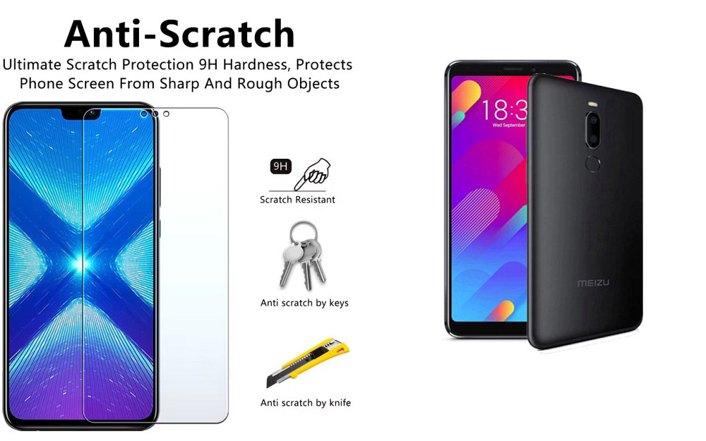 Захисне скло NeoGlass для Meizu M8, M8 lite, M8 Note – надпрозоре та стійке Київ - фото 1