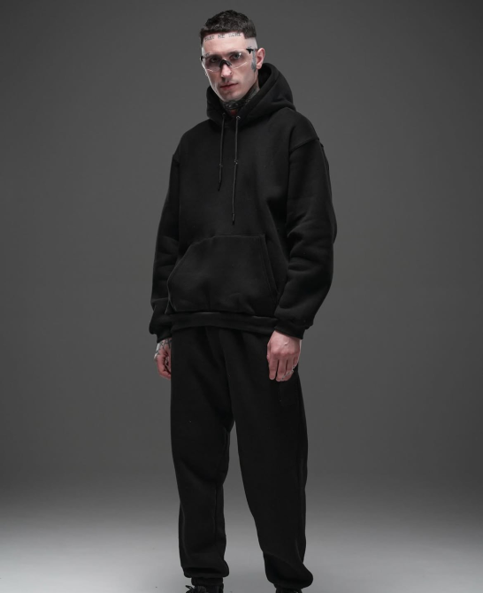 Костюм оверсайз Police on Fire – худі та джогери з принтом горить Пріус Чернівці - фото 4