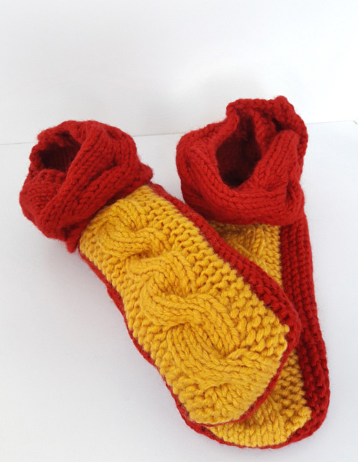 Тапочки домашні шкарпетки в'язані ручна робота топ Крохатушка одяг Київ - фото 6