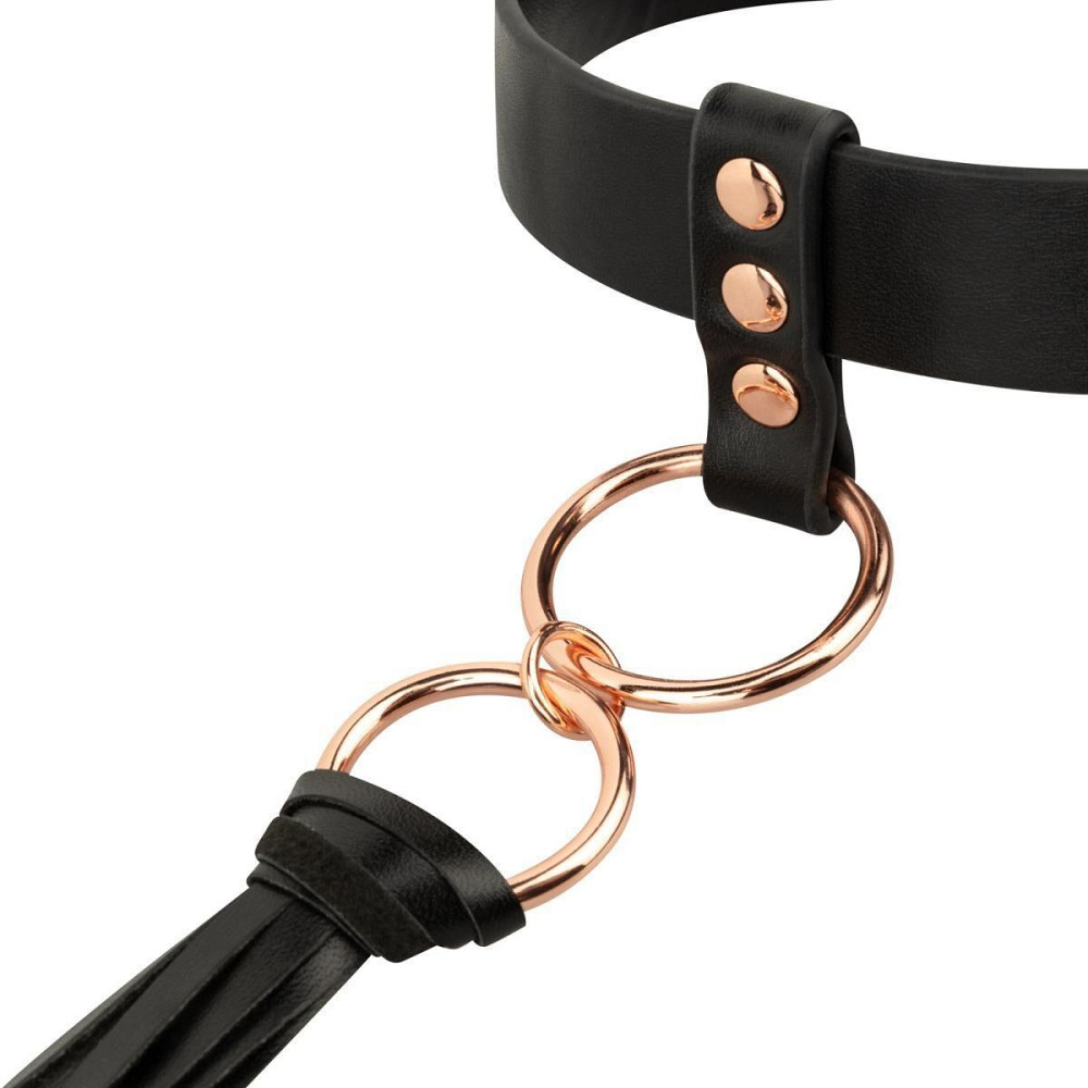 Ошейник с флоггером Rosy Gold - Collar with Flogger - Black Sex Aura Киев - изображение 6