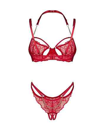 Комплект Obsessive Matildea 2-pcs crotchless set 2XL/3XL Sex Aura Київ