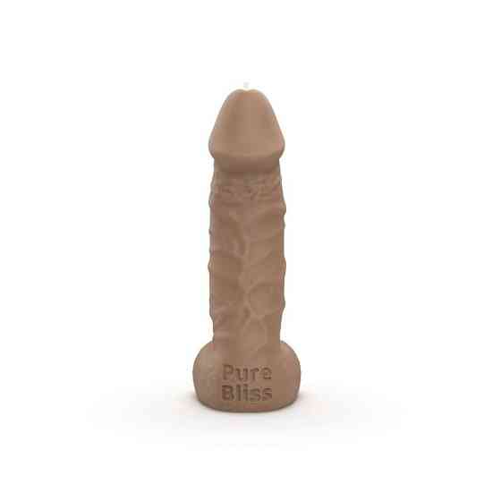 Свічка пікантної форми Pure Bliss BIG Brown, коричнева, 18 см Sex Aura Київ