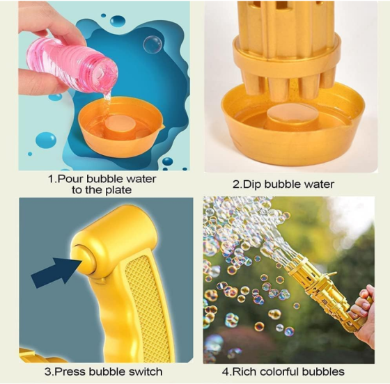 Генератор мильних бульбашок Bubble Gun Blaster "Кулемет" Bambi BB-04893 Вінниця