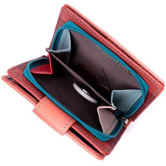 Кожаный женский вертикальный кошелек небольшого размера ST Leather 19438 Оранжевый Киев