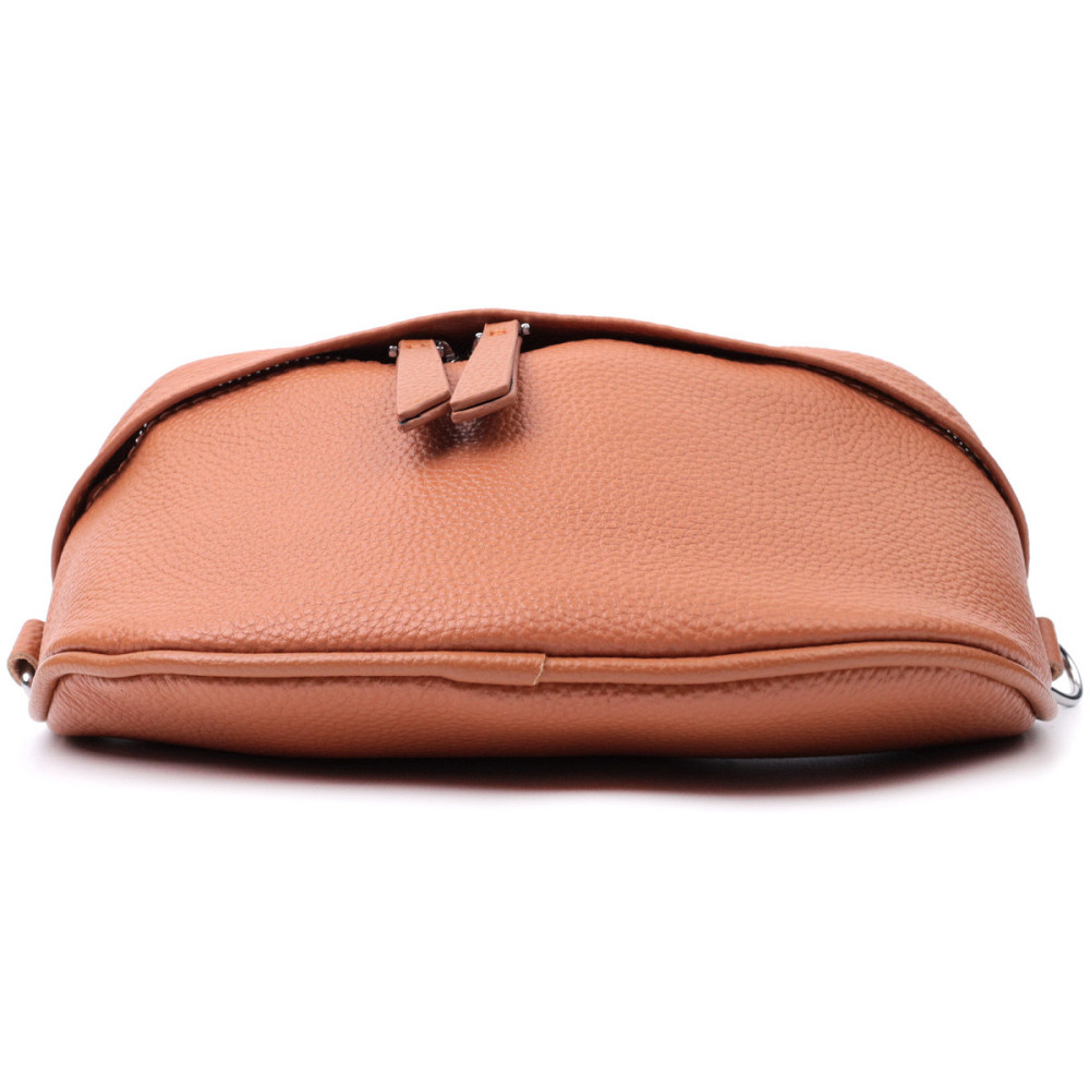 Стильная женская сумка через плечо в классическом цвете из натуральной кожи Vintage 22658 Рыжая Киев - изображение 8