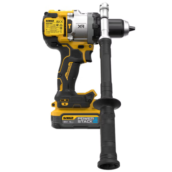 Професійна дриль-шурупокрут акумуляторний безщітковий ударний DeWALT DCD1007H2T : з АКБ 2шт-18V 5.0Ah і ЗП Київ