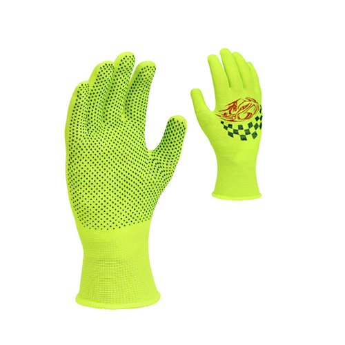 Рукавички 4110 трикотаж з малюнком ПВХ клас 13 салатовий/чорний ДКГ Житомир - фото 3