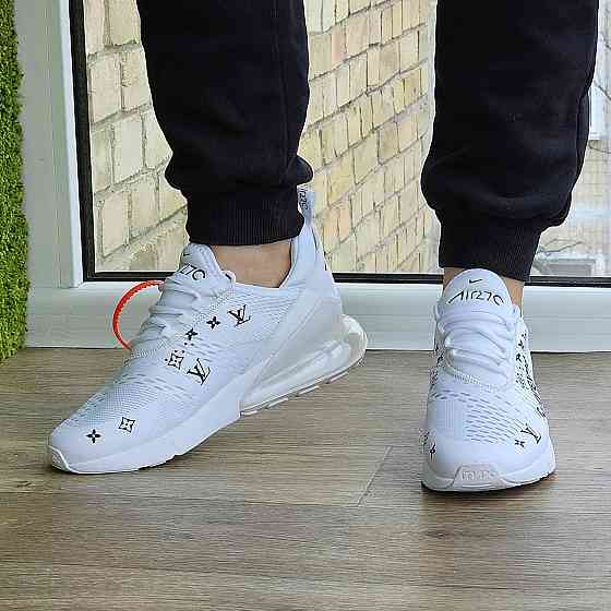 Кроссовки Nike 270 Женские Белые Найк с Амортизацией Тканевые Летние Сеточка (размеры: 37,38,39,40,41,42,43) Днепр