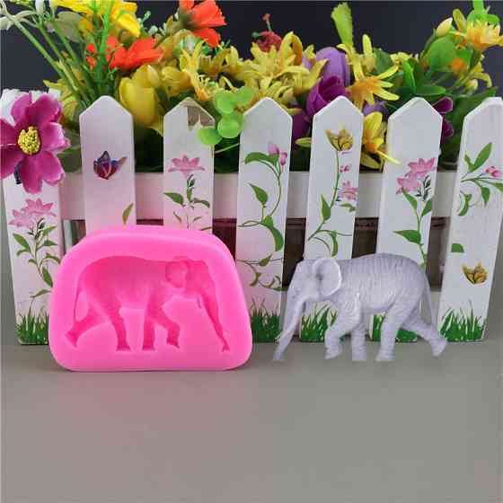 Молд силиконовый Слон 72 на 52 мм розовый Киев
