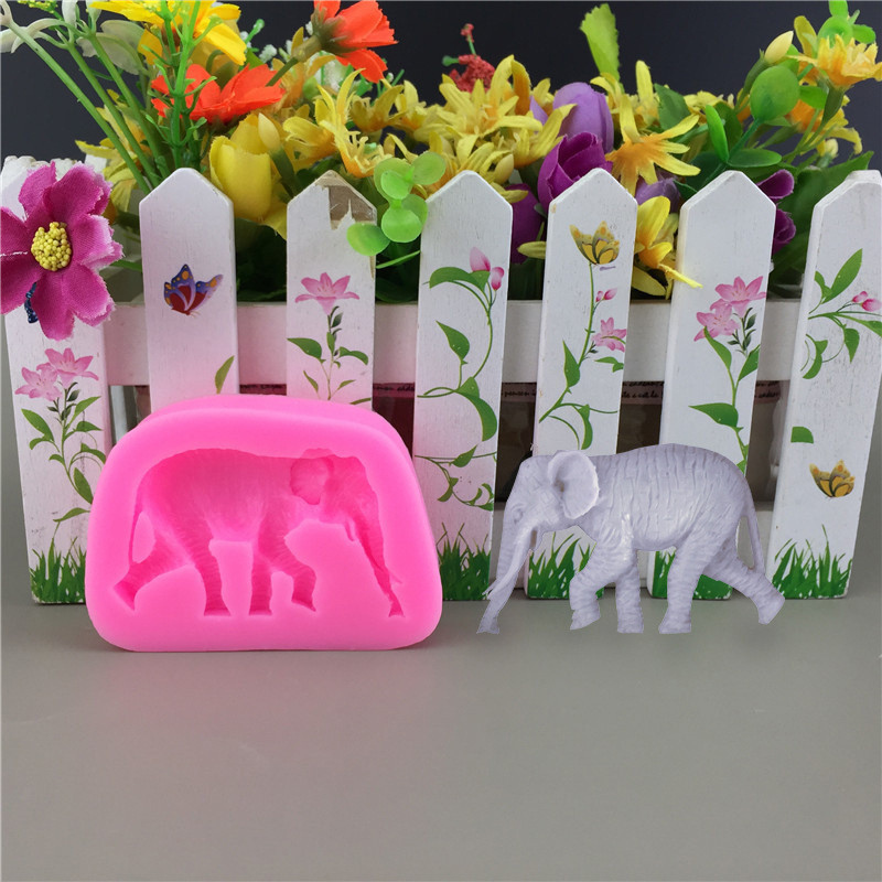 Молд силіконовий Слон 72 на 52 мм рожевий Київ - фото 6