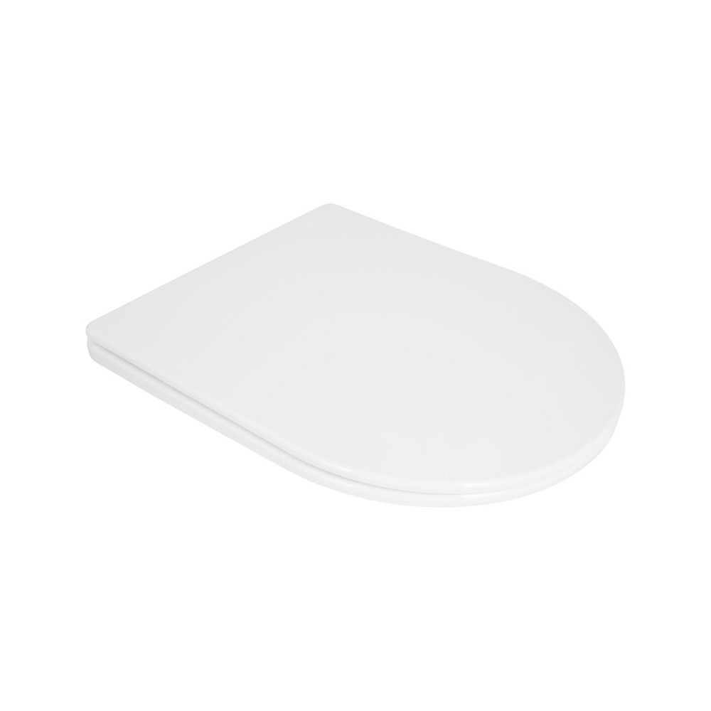 Сидіння для унітаза Qtap (Taurus 490) 422x360x30 мм, White, з мікроліфтом, Slim Duroplast, Quick Release QTSC179W49383 Київ - фото 1