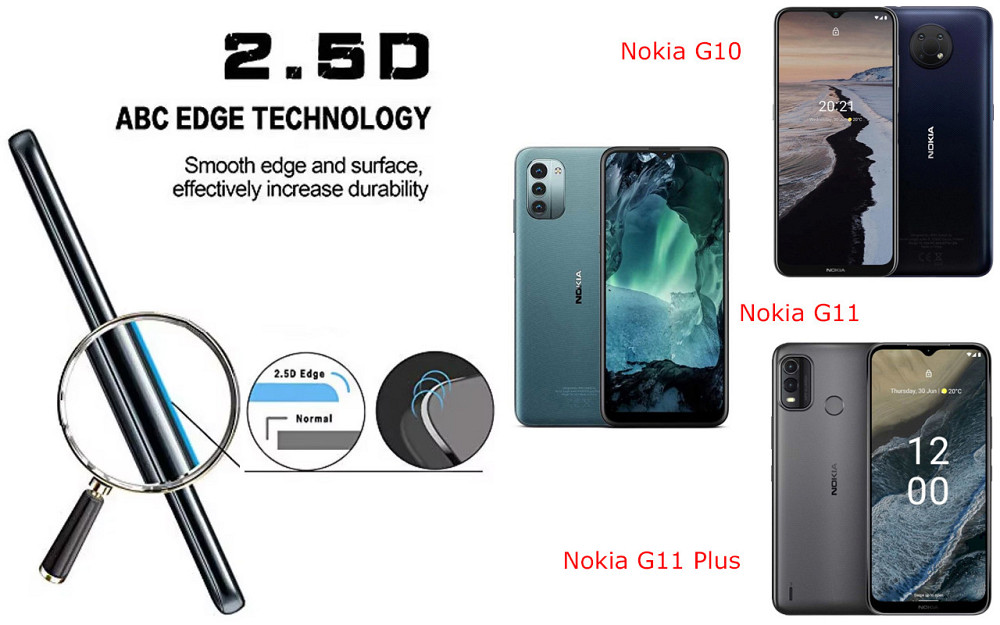 Защитное стекло ArmorGlass для Nokia G10, Nokia G11, Nokia G11 Plus – устойчивое к царапинам и ударам Киев - изображение 2