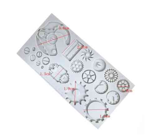 Молд силиконовый Стимпанк механизмы 115 на 60 мм серый Киев