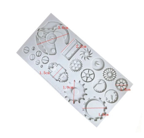 Молд силиконовый Стимпанк механизмы 115 на 60 мм серый Киев - изображение 2