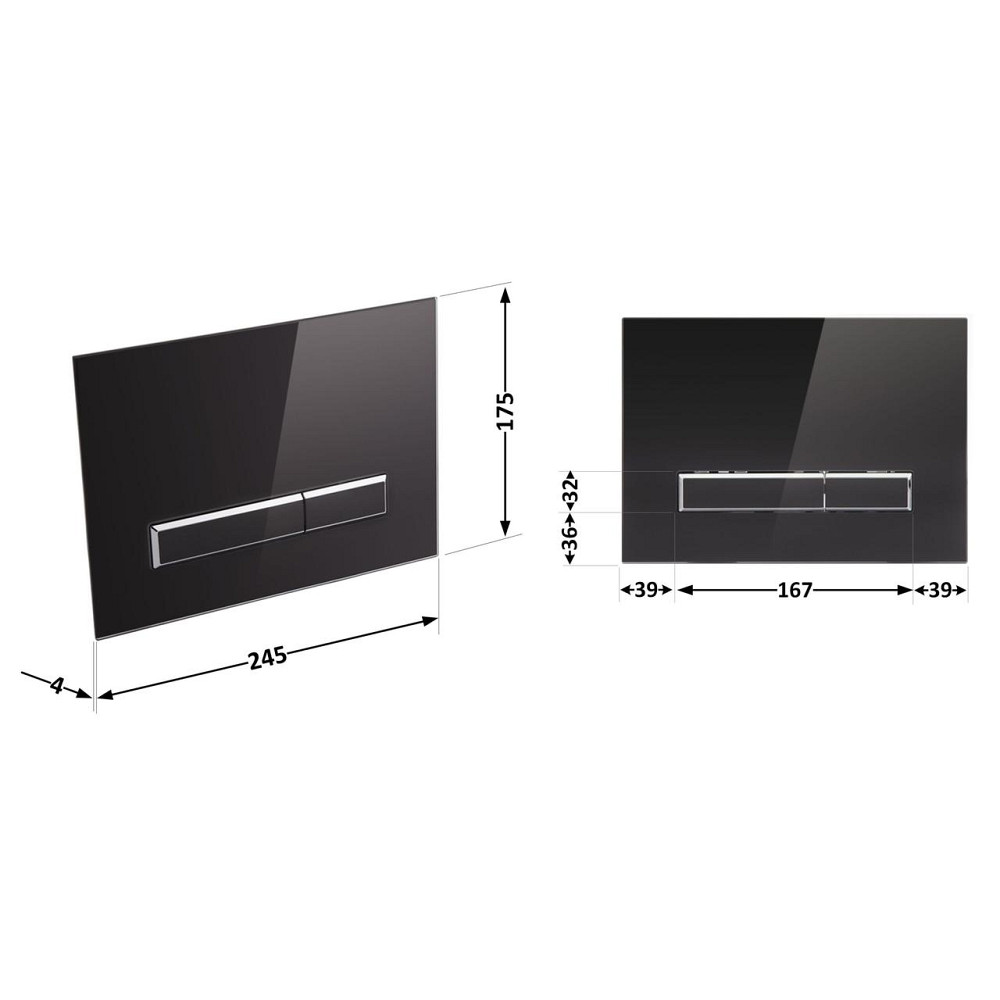 Панель змиву для унітаза Qtap Nest QT0111V1107GB Київ - фото 2