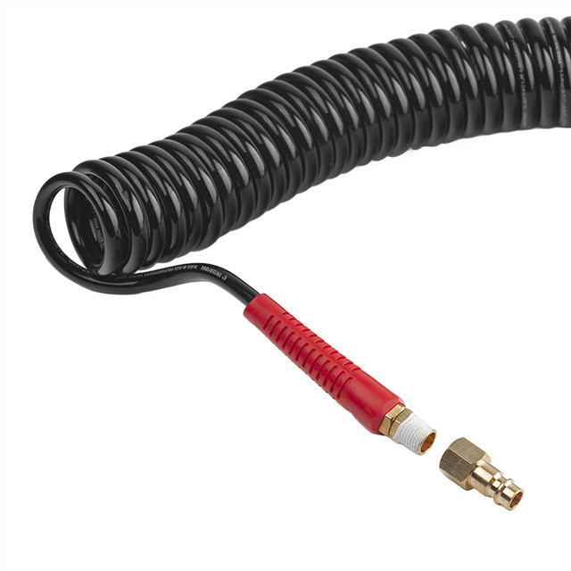 Шланг BLACK M-Flex 5,5×8 мм, 20 м, спиральный полиуретановый, с поворотным шарниром, латунными быстроразъемными соединениями, STORM Киев - изображение 5