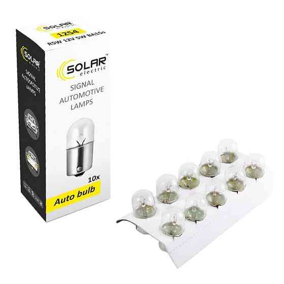 Лампа розжарювання Solar R5W 12V 5W BA15s, 10шт Київ